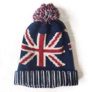 UK flag knit beanie